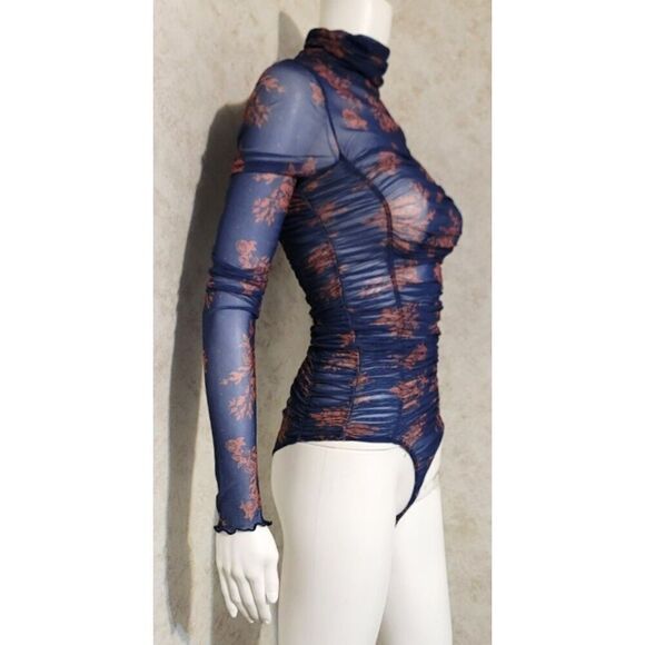 NWT - Free People Intimately Sheer Navy Body Suit - Size XS - Picture 2 of 10